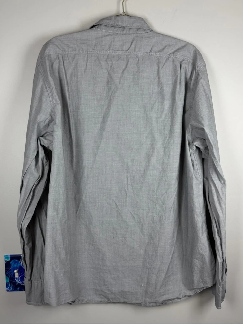 J.Crew Workshirt Gray Cotton Button Up Long Sleeve Career Classic Shirt Men’s XL